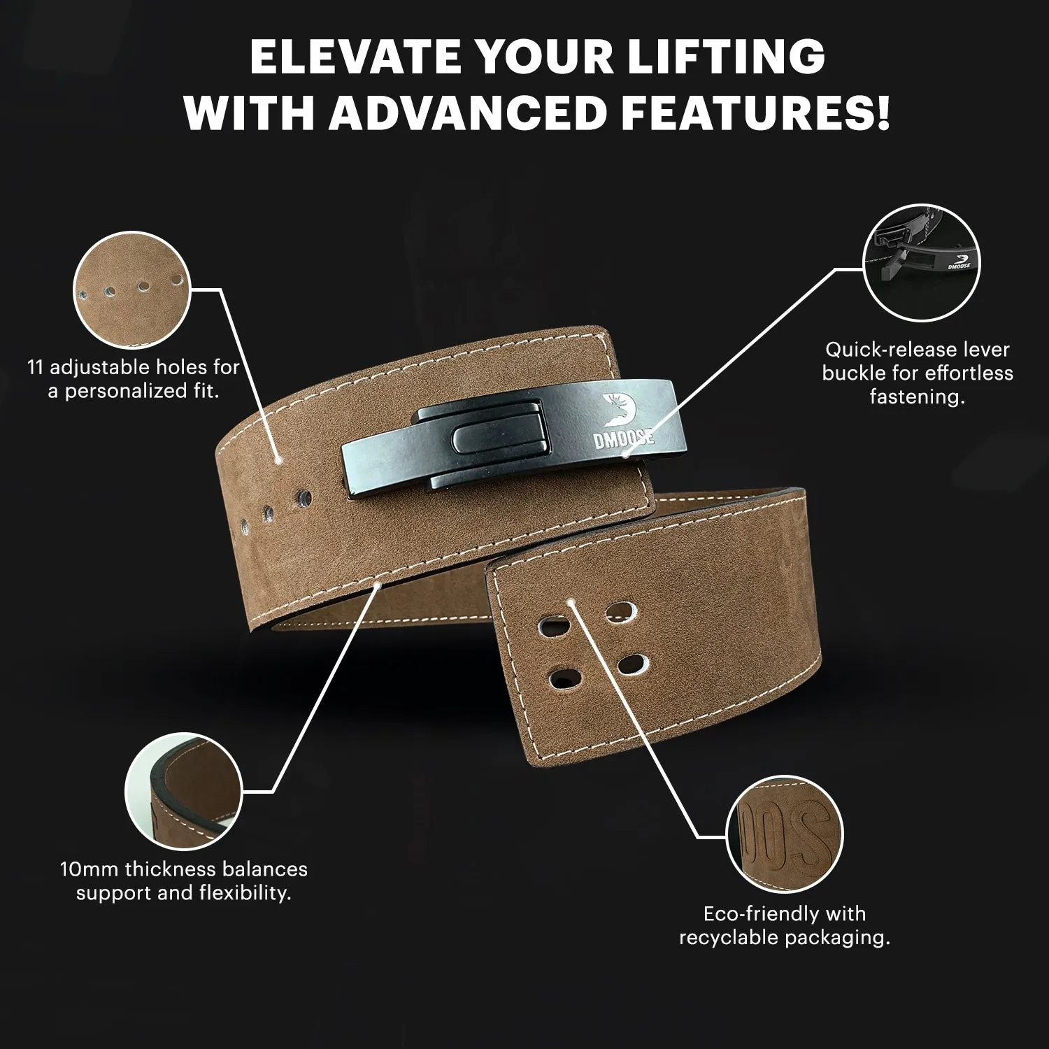 10 MM Lever Weightlifting Belt