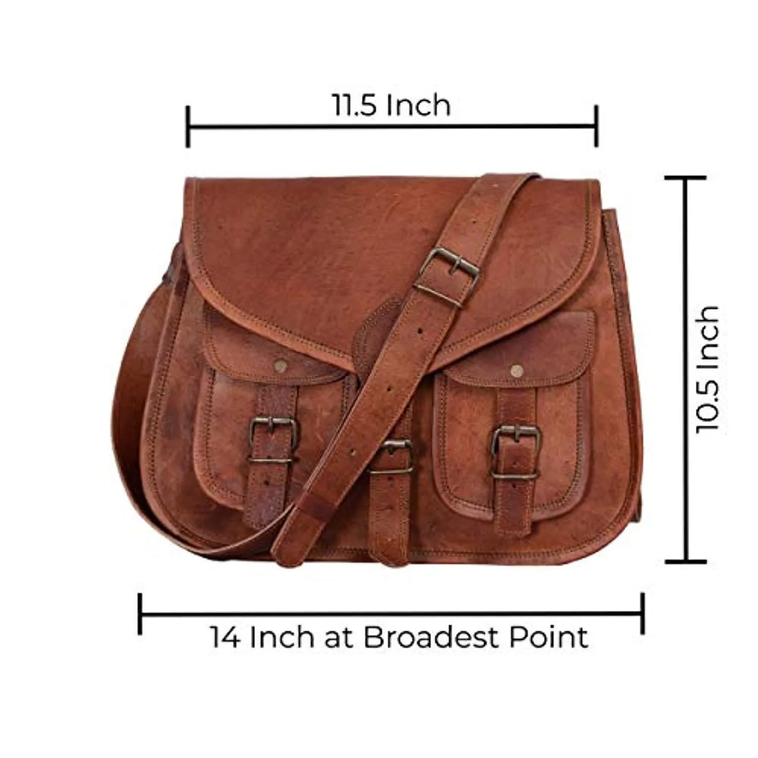 14 Inch Leather Purse Women Shoulder Bag Crossbody Satchel Ladies Tote