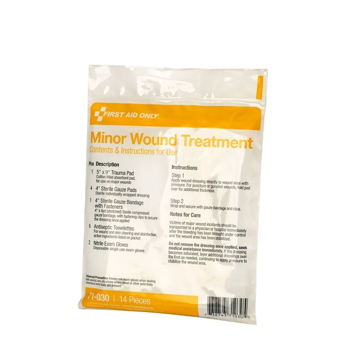 14 Piece Minor Wound Triage Pack - W-71-030