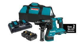 2021 Makita 36V (18V X2) LXT® Brushless 1-1/8" AVT® Rotary Hammer Kit, accepts SDS-PLUS bits (5.0Ah) (XRH08PT)