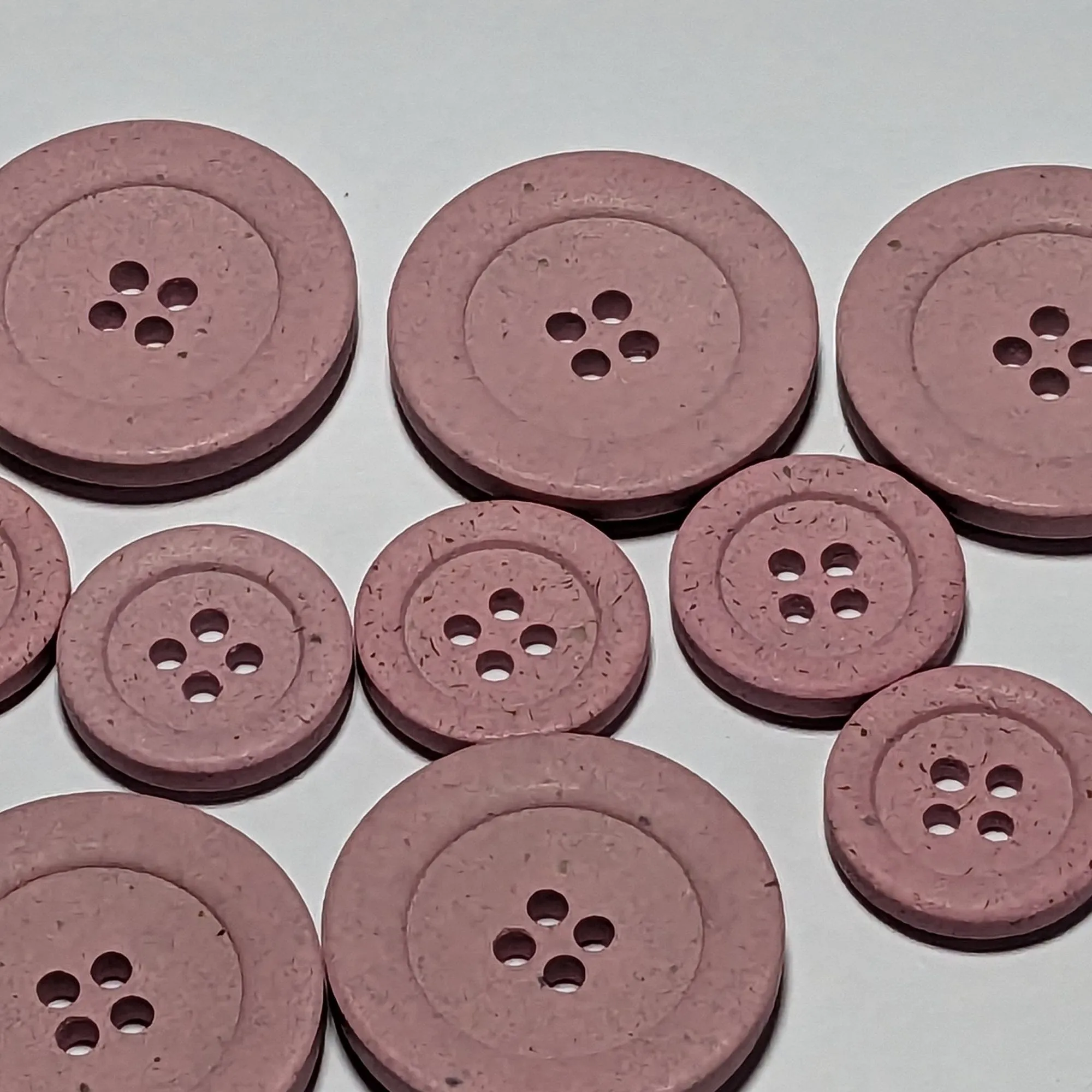 23mm or 15mm Pink Canapa Sustainable Buttons