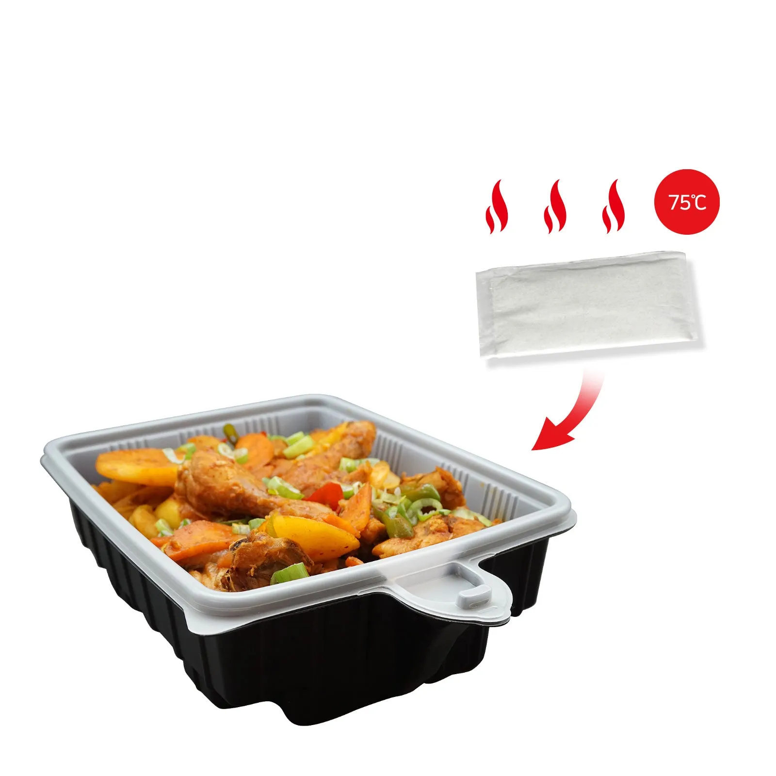 30 Pack Eco-friendly Heating Lunch Box Set, 33cm, 2000cc