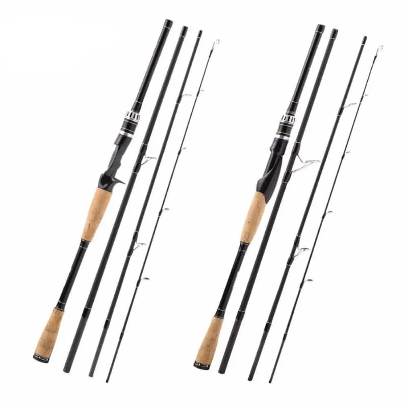 4-Section Spinning and Casting Fishing Rod with Bag