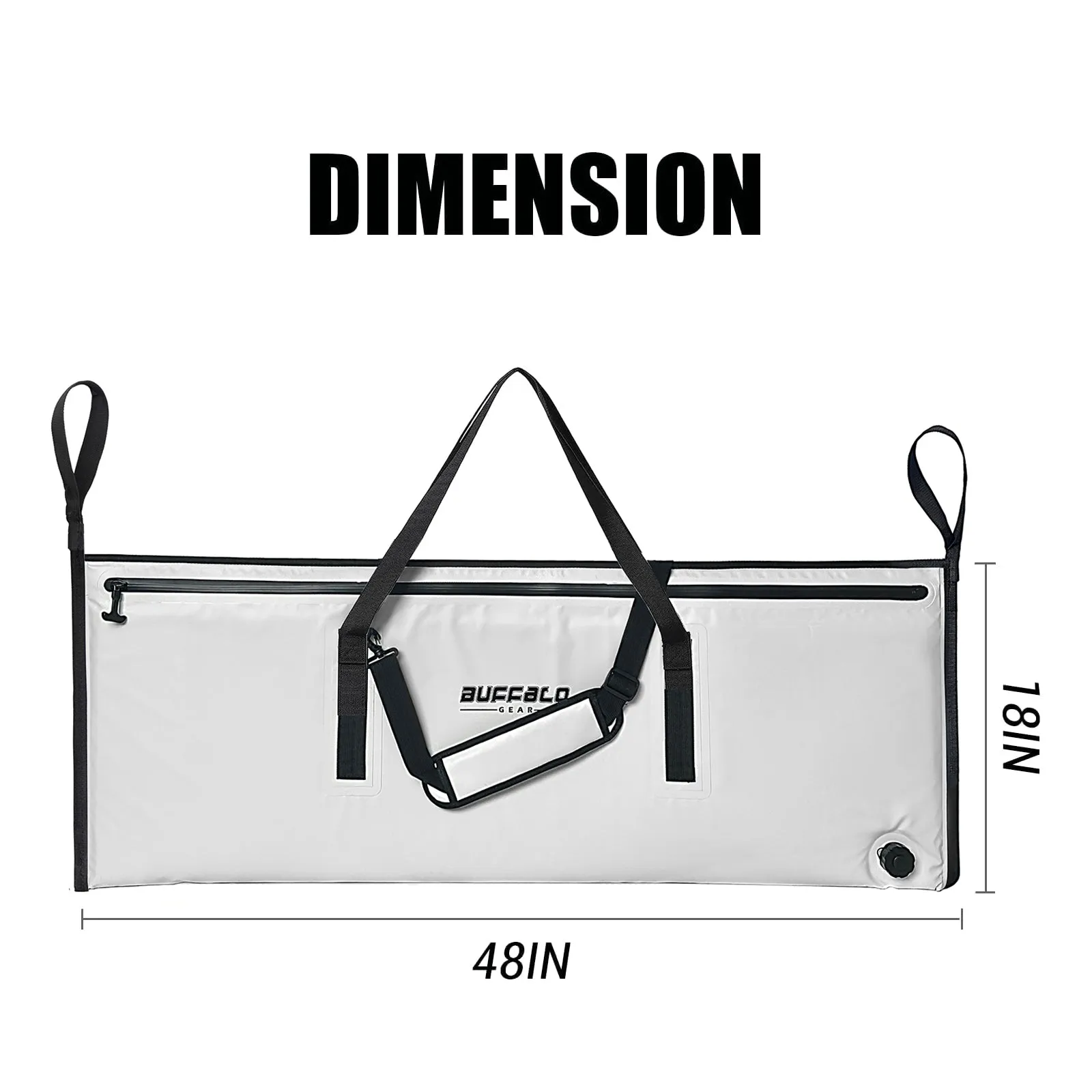 48x18'' Leakproof Fish Cooler Bag With Waterproof Zipper