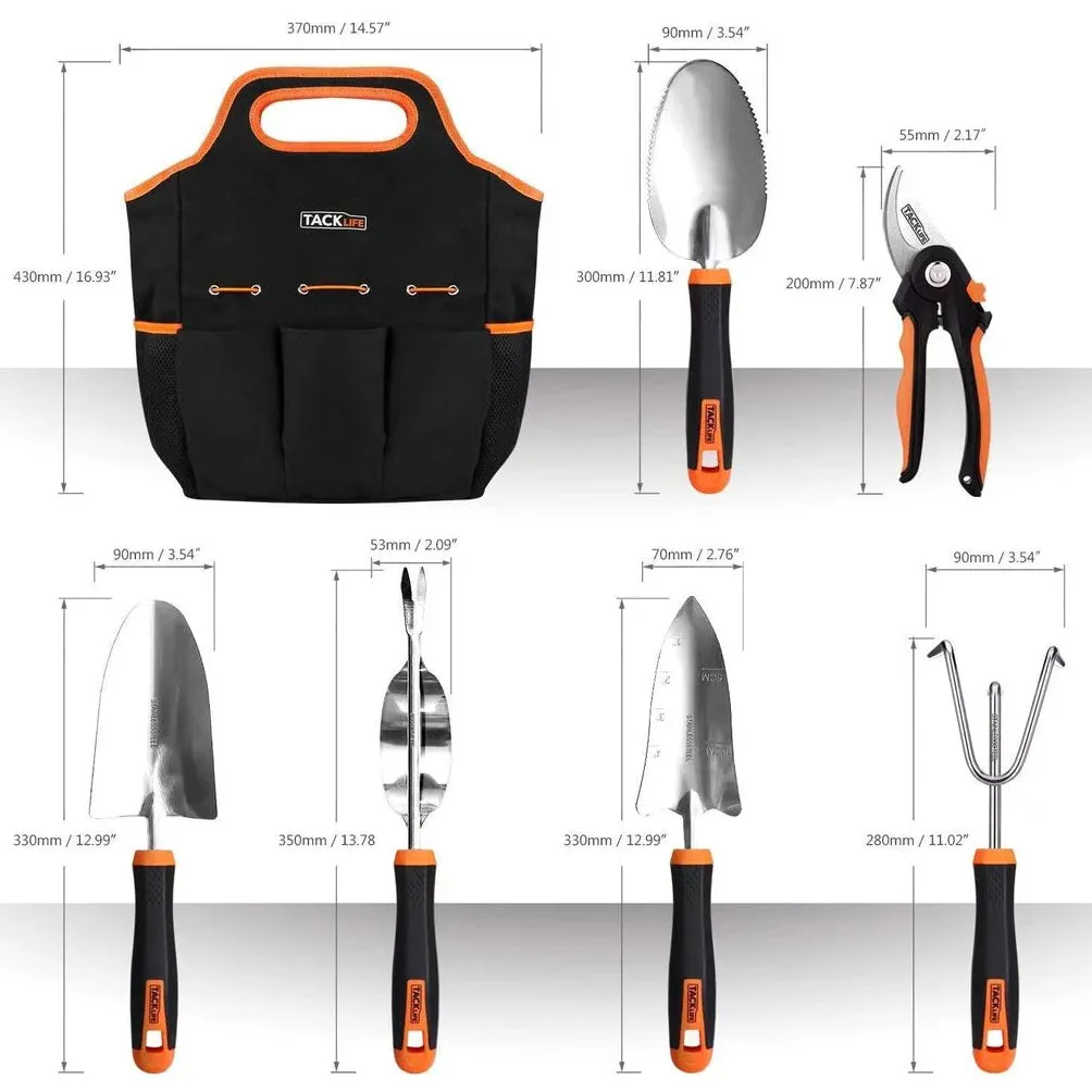 6-Piece: Tacklife Stainless Steel Heavy Duty Garden Tools Set