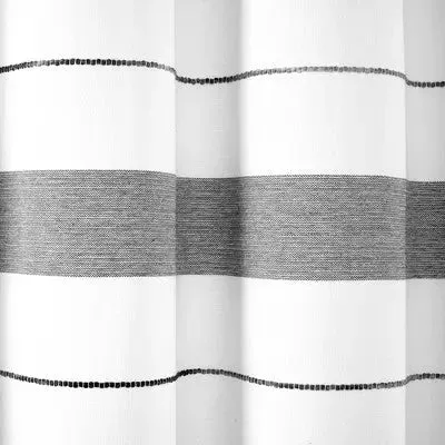 72"x72" Chic Striped Yarn Dyed Eco Friendly Recycled Cotton Shower Curtain Gray - Lush Décor