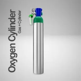 Alu Regulator With Humidifier, Accessories & Bag Oxygen Cylinder 3100 ML