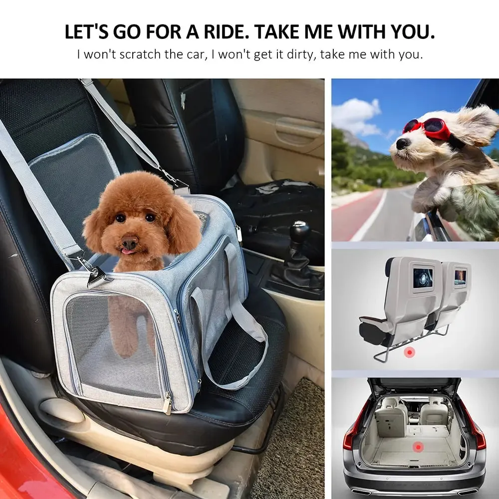 Anniepaw Airline Approved Soft Side Dog Carrier Backpack for Small Pets