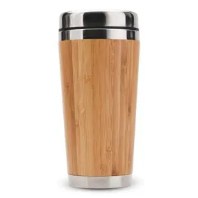 Bamboo Stainless Steel Coffee Mug with Leak-Proof Cover