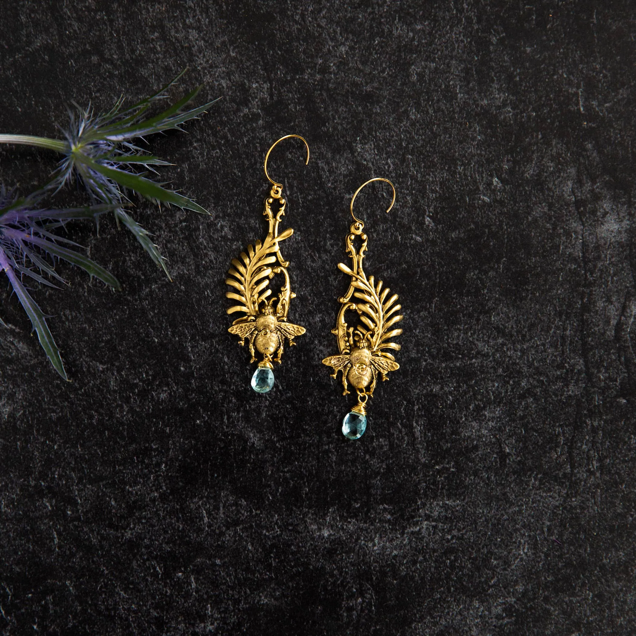 Bee & Laurel Spray Earring