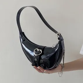 Bella Patent Heart Bag