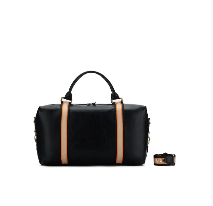 Black Caviar Designs Travel Bag - Everest Black & orange Stripe