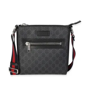 Black GG Supreme Small Messenger Bag