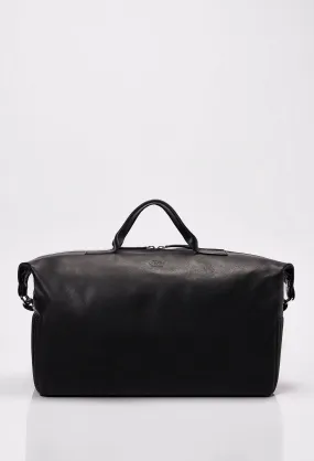 Black Leather Duffel Bag