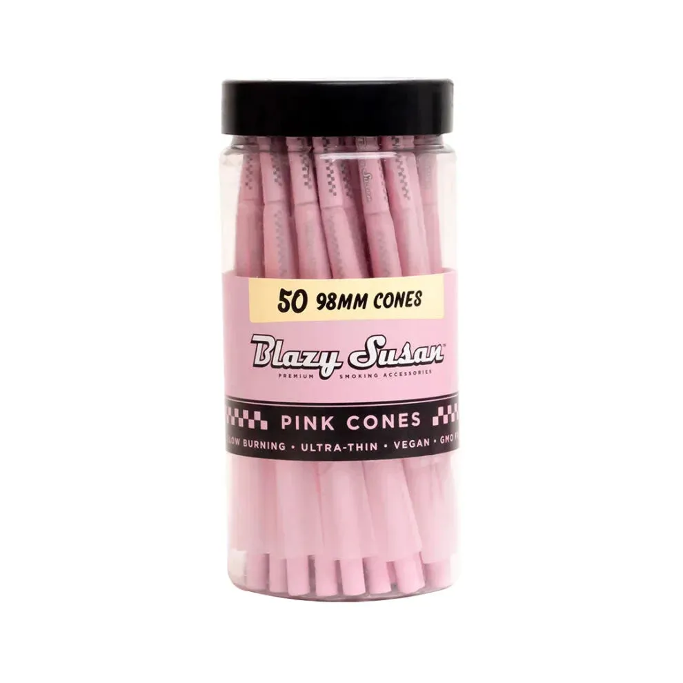 Blazy Susan Pink 98mm Cones Pack of 50