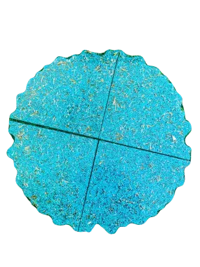 Blue Matted Resin Coasters