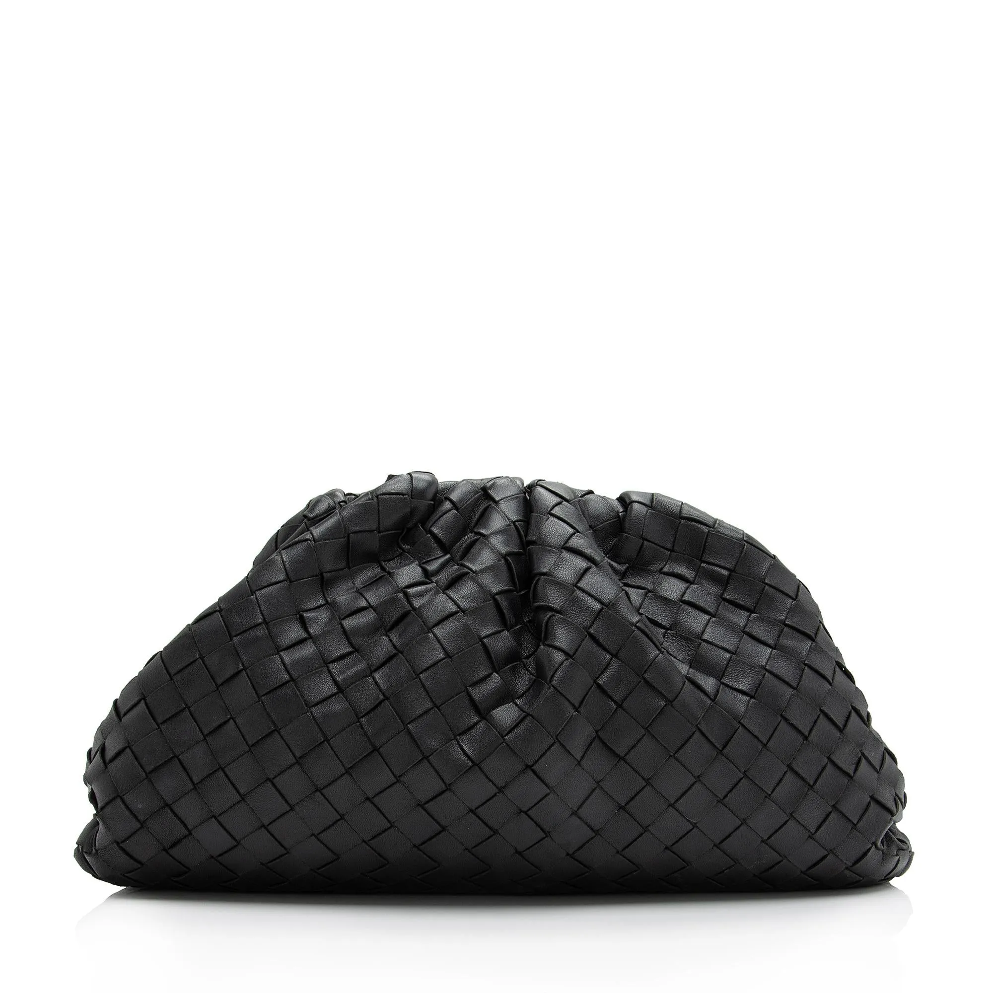 Bottega Veneta Intrecciato Nappa Leather The Pouch Clutch (SHF-23278)