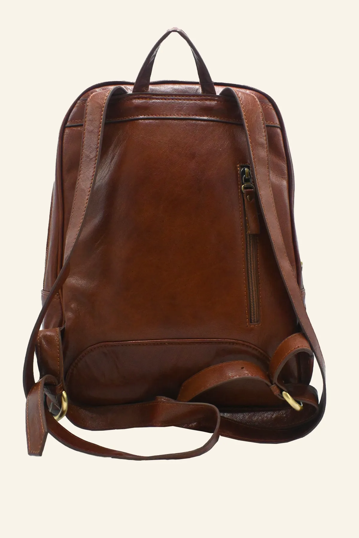 Brown Leather Backpack