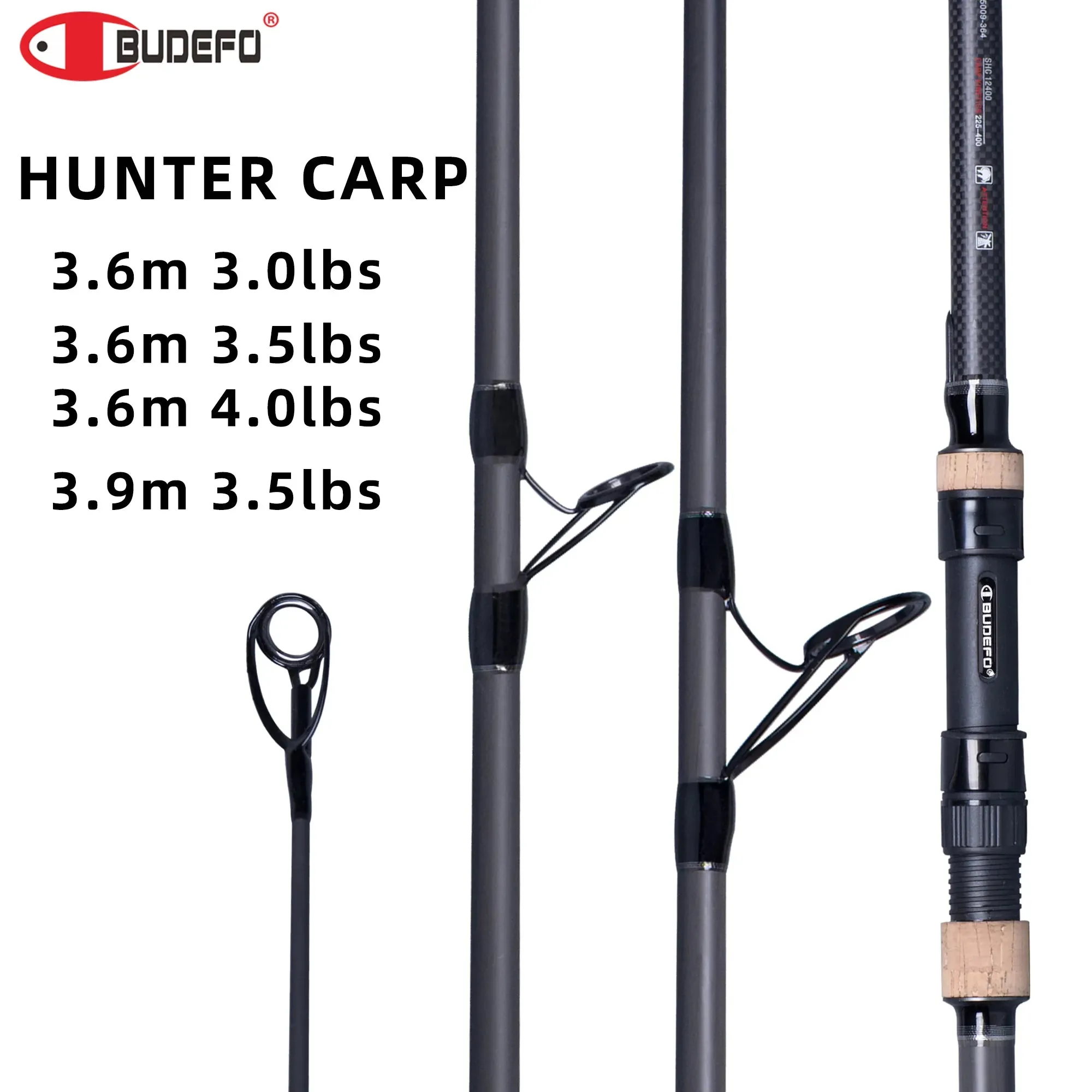 BUDEFO CARP Fishing Rod 3.6/3.9m High Carbon Hard Power 3.0/3.5/4.0lbs Surf Spinning Throwing Shot to About 150M