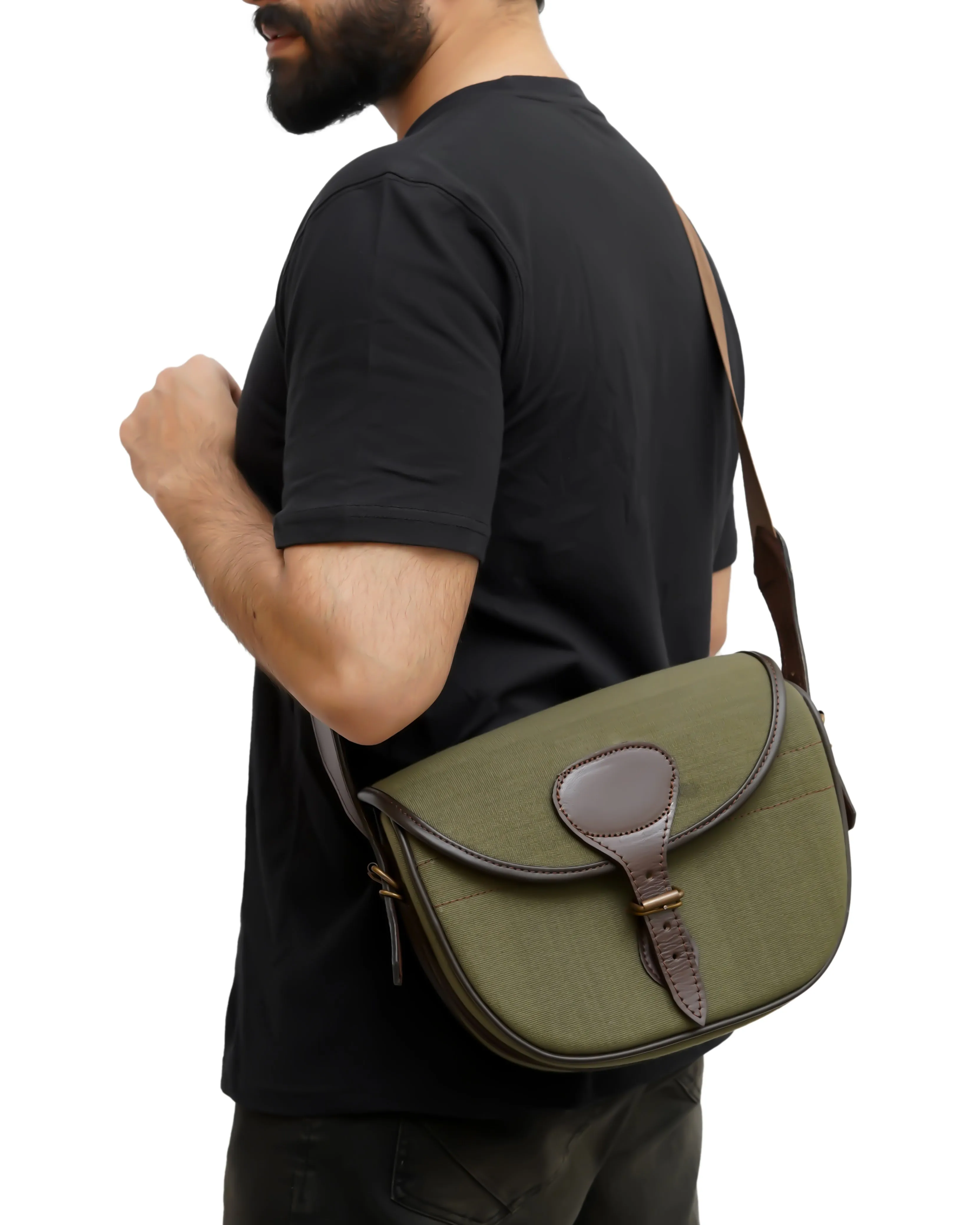 Canvas and Leather Shotgun Bag