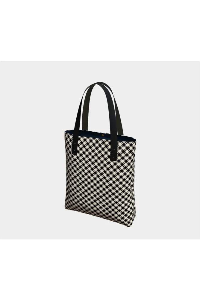 Circle in Squares Tote Bags