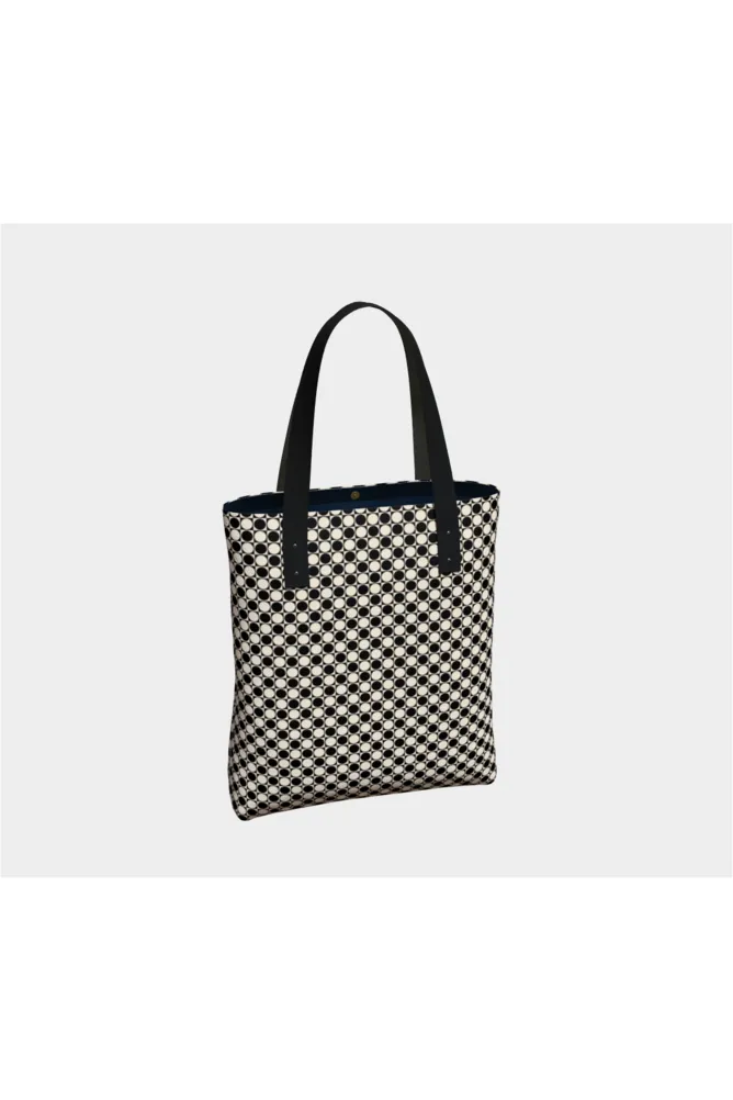 Circle in Squares Tote Bags