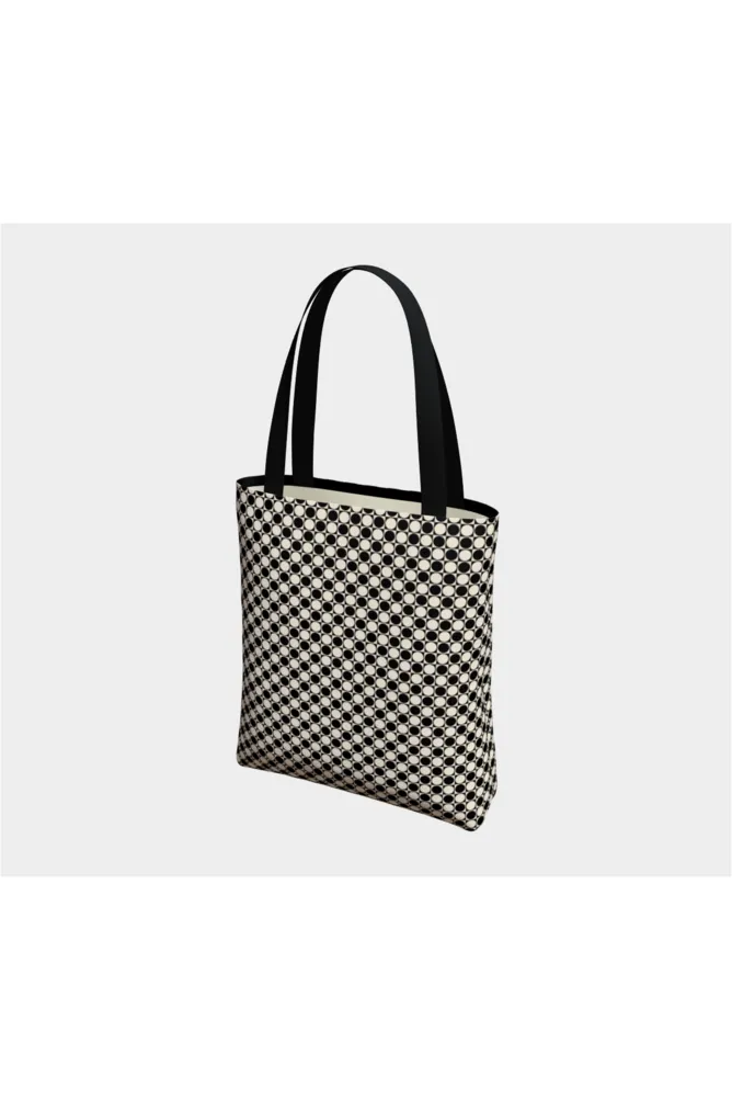 Circle in Squares Tote Bags