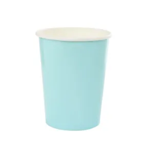 Classic Pastel Blue Paper Cups - Pack of 20