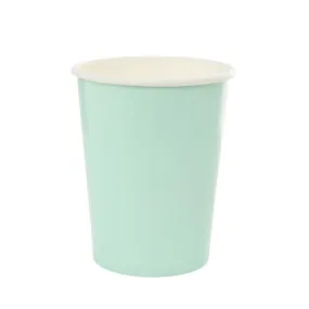 Classic Pastel Mint Green Paper Cups - Pack of 10