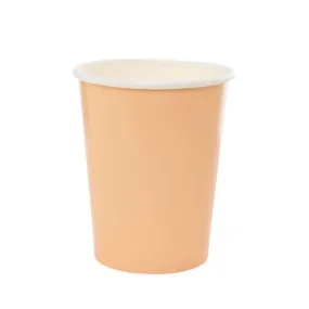 Classic Pastel Peach Paper Cups - Pack of 10