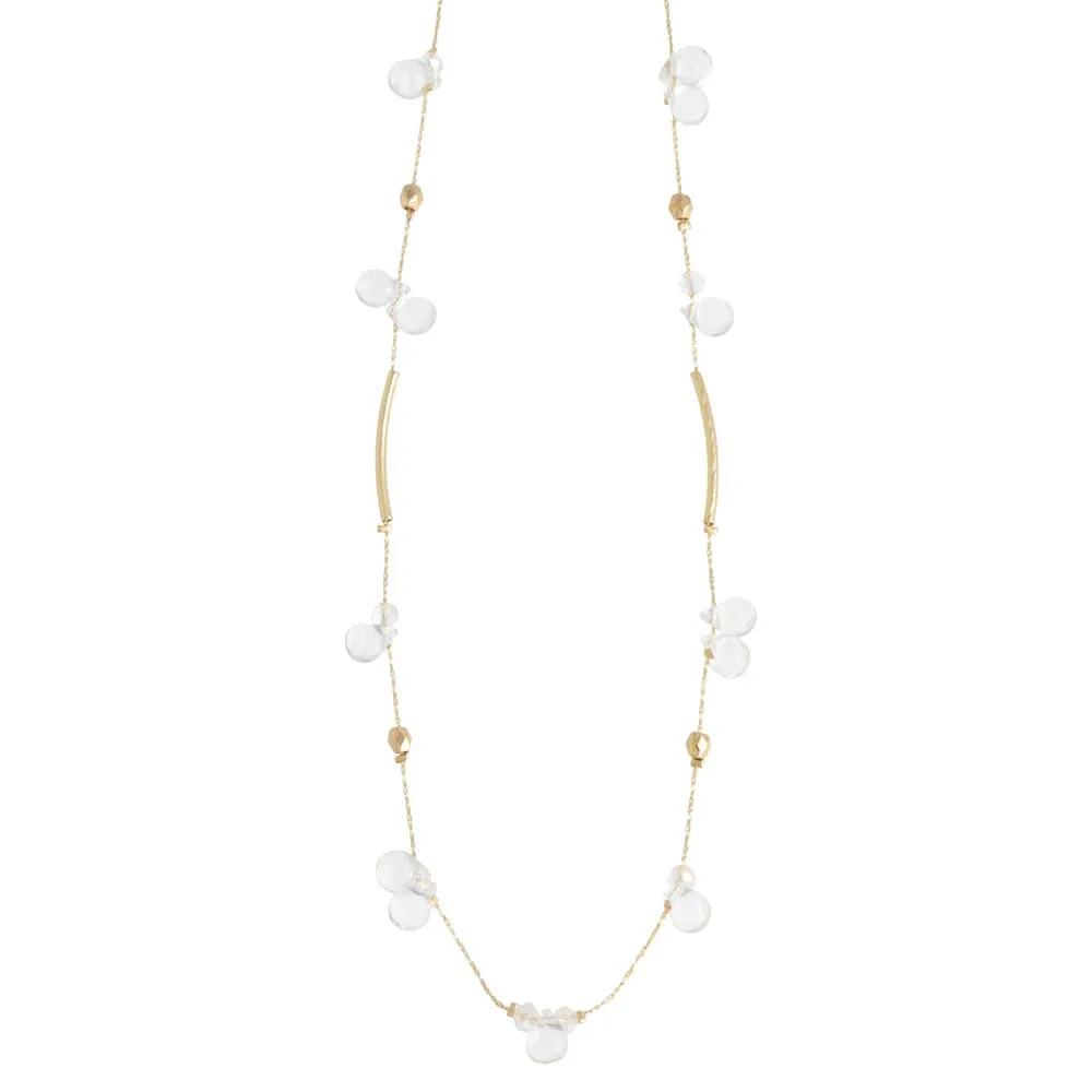 Clear Bead Short Necklace