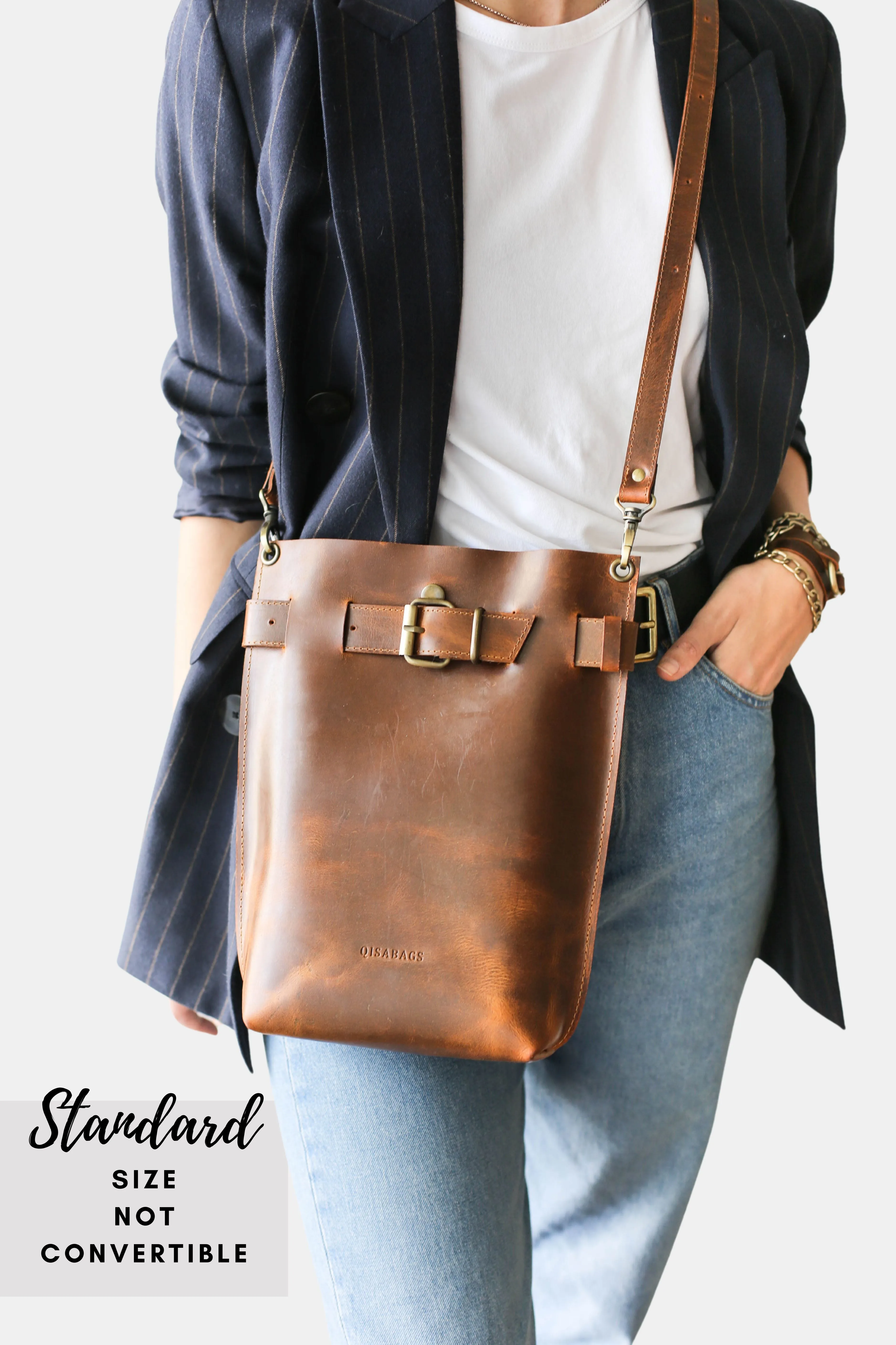 Coffee Brown Leather Bag