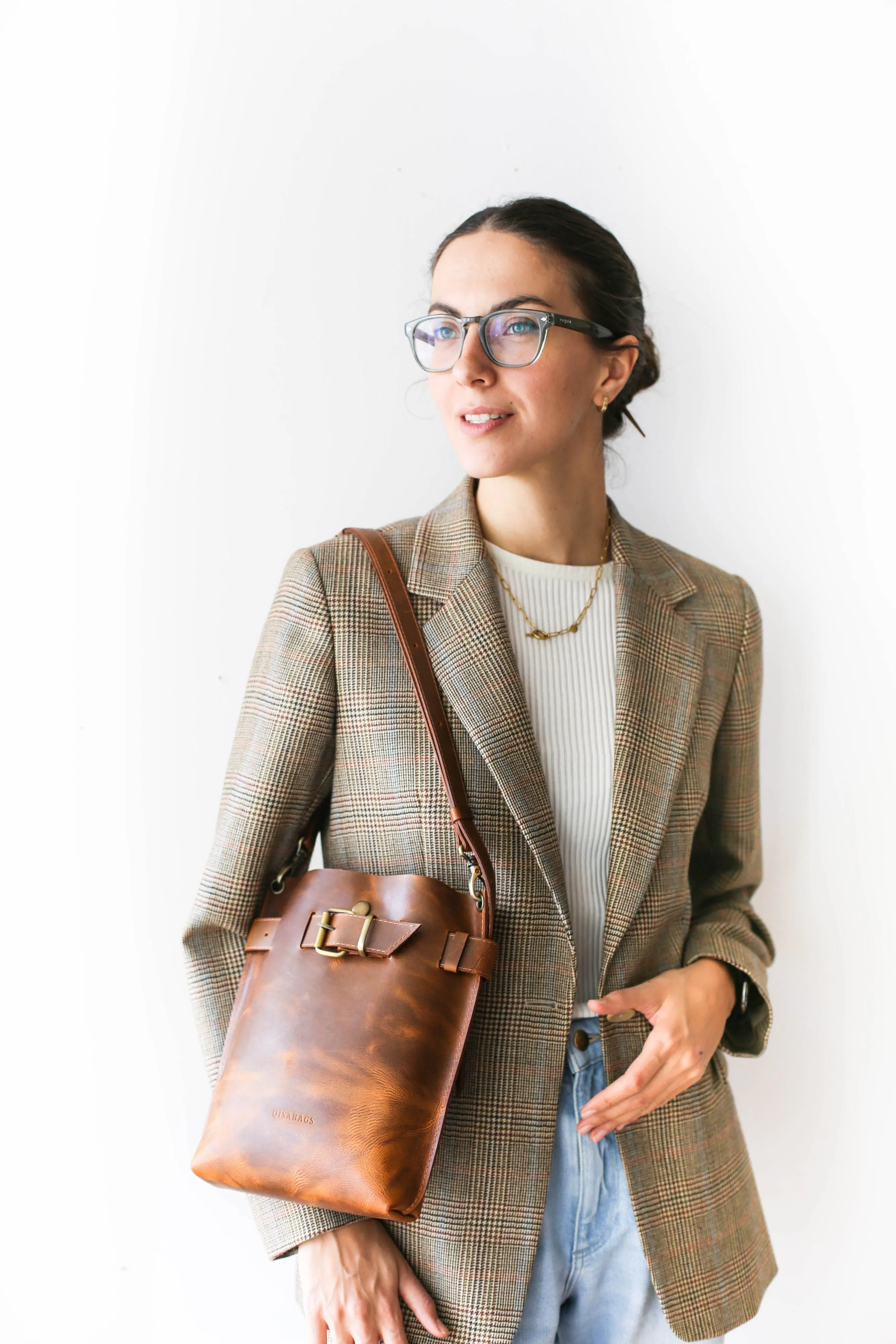 Coffee Brown Leather Bag