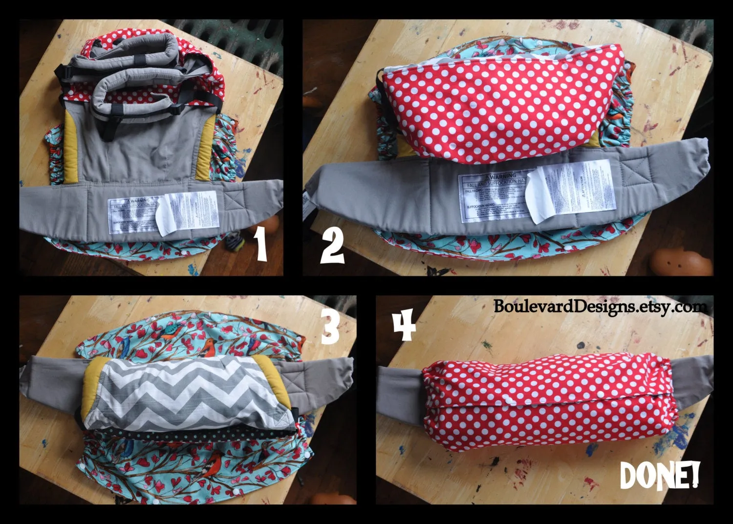 Custom SSC Bag, Carrier, Case, Holder - Keep your SSC safe and tidy. For Tula, Ergo, Kinderpack, LennyLamb, etc.