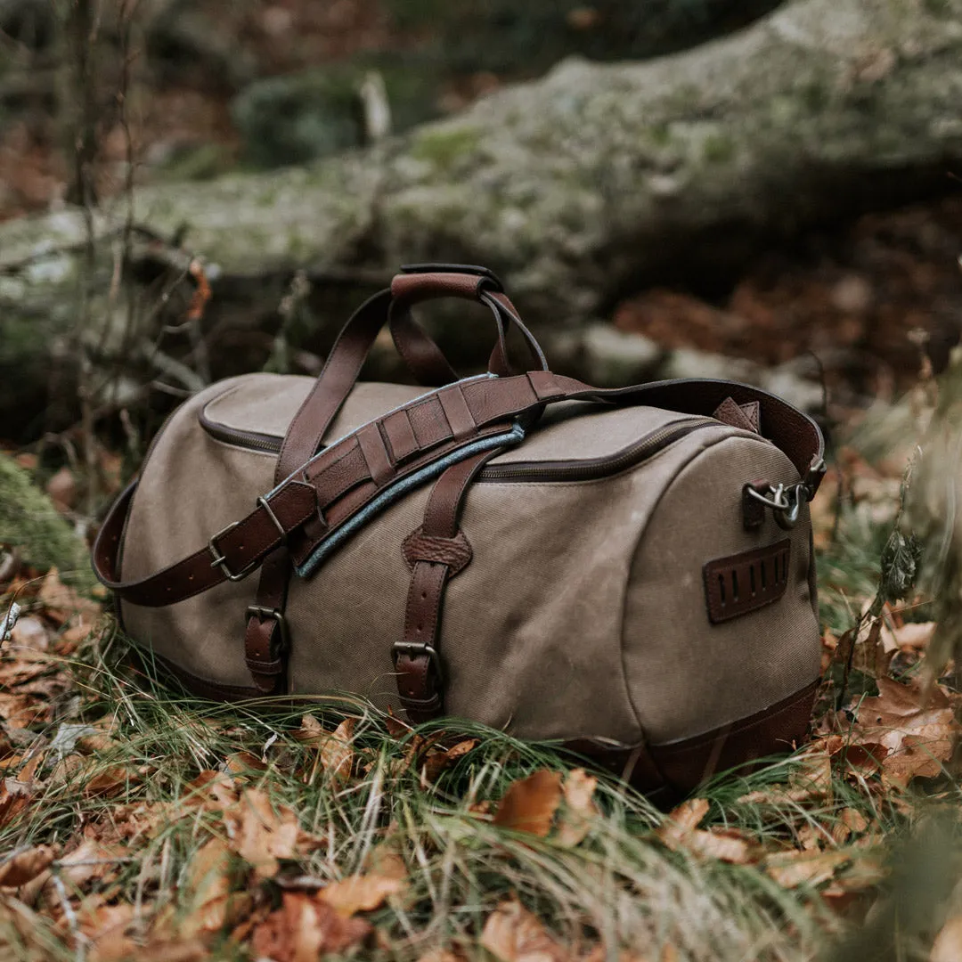 Dakota Reserve Waxed Canvas Duffle Bag/Backpack | Field Khaki