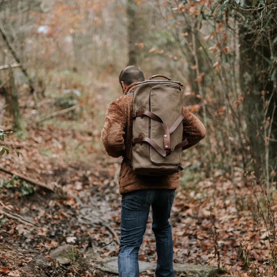 Dakota Reserve Waxed Canvas Duffle Bag/Backpack | Field Khaki