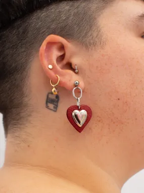 Danielle Bernard Design - Leather Heart Earrings