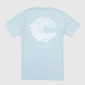 Dawn Patrol Ocean Blue Short Sleeve Graphic Tee Shirt