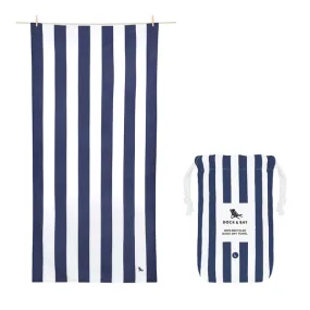 Dock & Bay Quick Dry Towel - Cabana - Whitsunday Navy  Blue – 63" x 35"