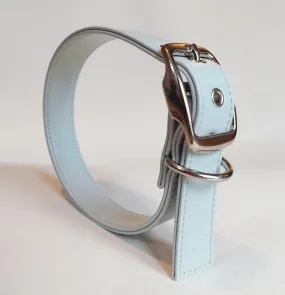 Dog Collar - Vegan Apple Leather | Ice Blue | 2 Sizes | by Skylos Collective