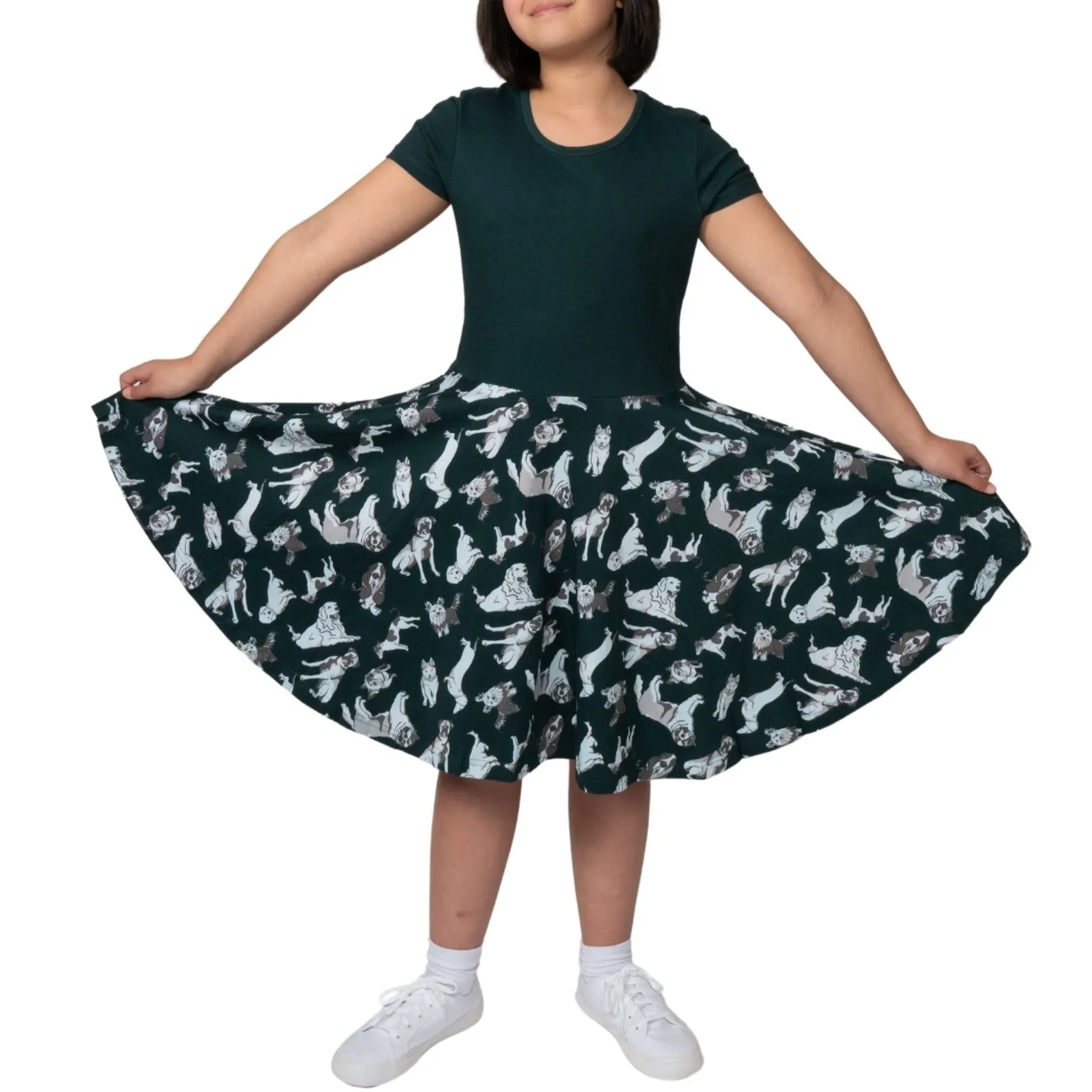 Dogs Kids Twirl Dress