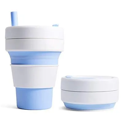 Eco-friendly Collapsible Cup with Straw