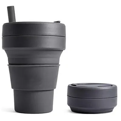 Eco-friendly Collapsible Cup with Straw