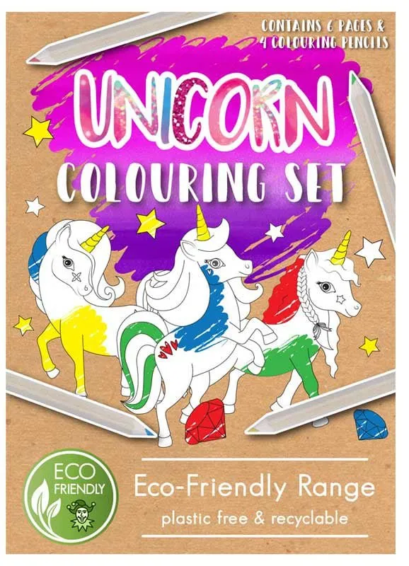 Eco Friendly Unicorn Colouring Set