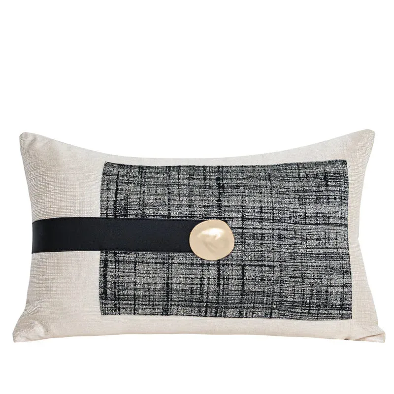 Flannelette Leather Patch Pillow Case