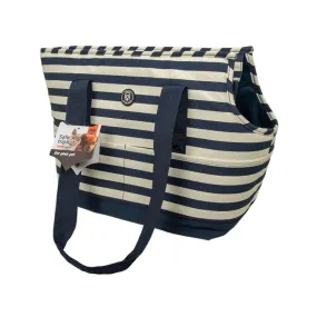 FOFOS Shoulder Carrier for Cats & Dogs Blue & White strips (587g)