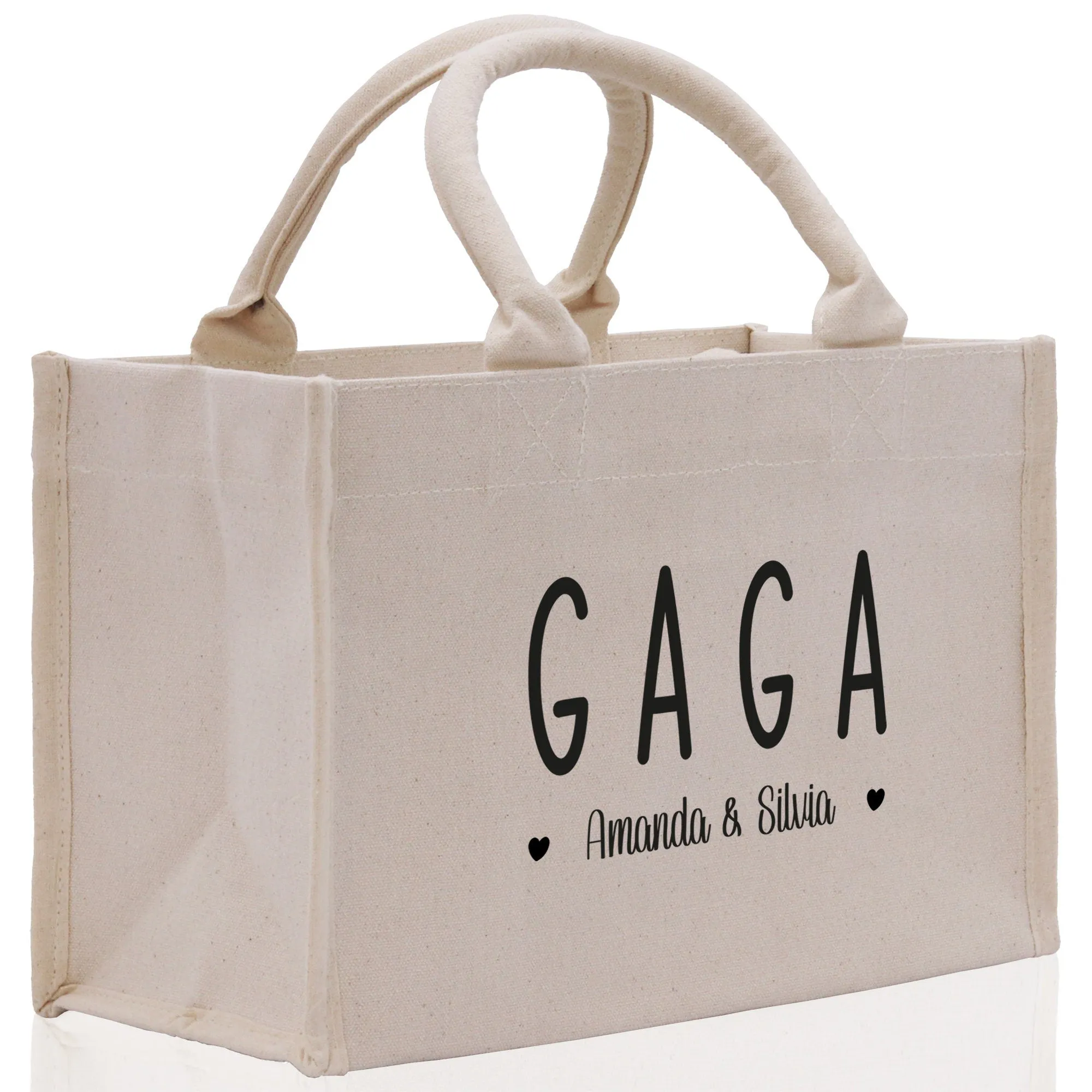 Gaga Grandchild Kids Names Custom Grandma Tote Bag Grandma's Getaway Bag Gigi Bag Personalized Grandma Gift Bag Shopping Bag Mother Day Gift