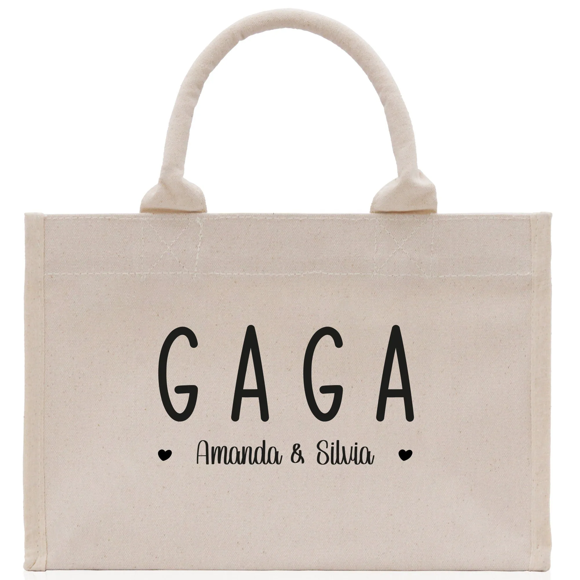 Gaga Grandchild Kids Names Custom Grandma Tote Bag Grandma's Getaway Bag Gigi Bag Personalized Grandma Gift Bag Shopping Bag Mother Day Gift