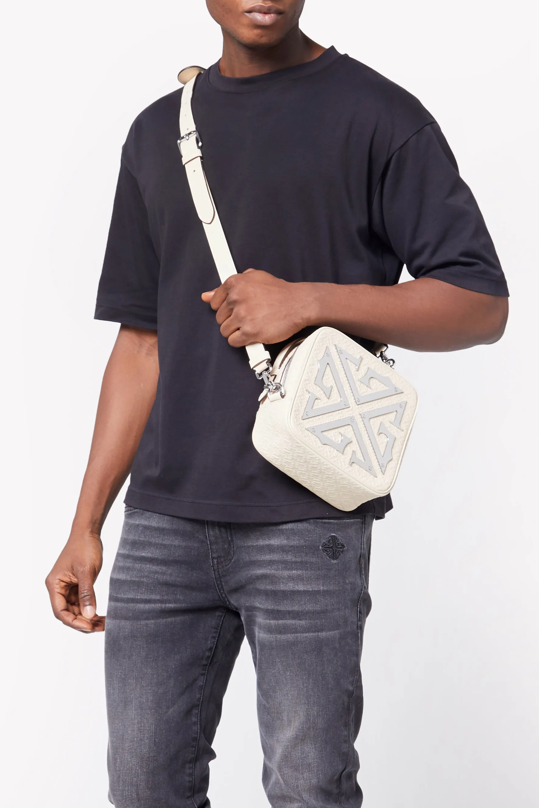 Ghost White Messenger Bag