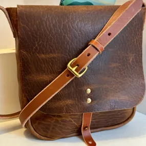 Glazed Bison Explorer Large Crossbody Leather Bag